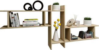 ebuy24 Ebuy24 - Colgante De Estante De Madera Vcm Estante De Ahorro De Espacio Dimensiones: Al. 80 X An. 188 X T. 20 Cm Colgante Elegante Estante De Almacena