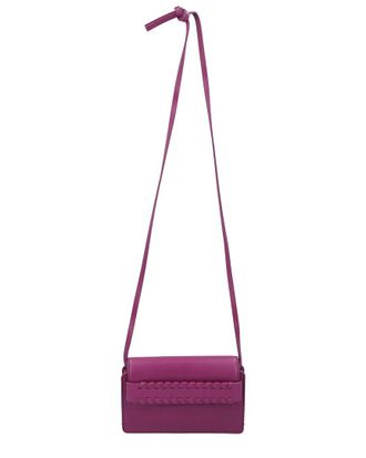 Chlo&eacute; Purple Leather Shoulder Bag With Braided Detail, Never Carried (Authentic Pre-Loved)