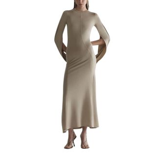 MUGLER Maxi Dresses, female, Brown, Size: XS Maxi Dress