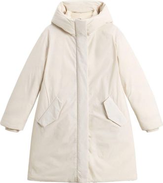 Woolrich cocoon hoodie parka coat - women - Polyester - S - White
