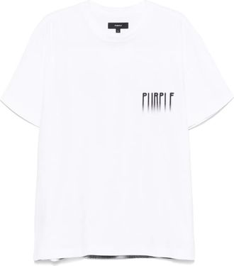 Purple T-shirt con logo - Bianco