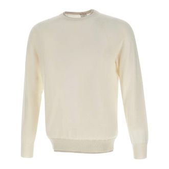 Eleventy Round-neck Knitwear, male, White, L, Crewneck Jumper