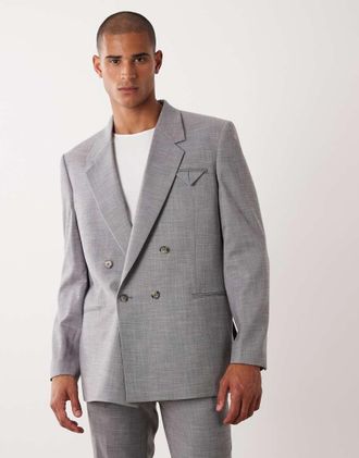 Asos Giacca da abito comoda grigio medio-Blu