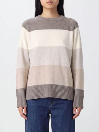 KANGRA Maglia girocollo a righe in misto lana e cashmere con fit relaxed
