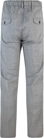 Eleventy Mens Jogger Trousers Light Grey Melange Wool