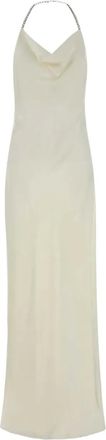 Stella McCartney Maxi-jurk met kettinghals - Beige