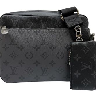 Louis Vuitton Monogram Eclipse Black Gray Monogram Eclipse Monogram Eclipse Pouch Shoulder Bag (Pre-Owned)