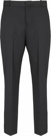 Balmain Rechtgesneden- getailleerde wollen pantalon - Heren - Nette broeken - Zwart - M - Wol - Broeken