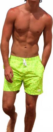 Kulani Kinis Mens Swim Trunks In Aloha Lime