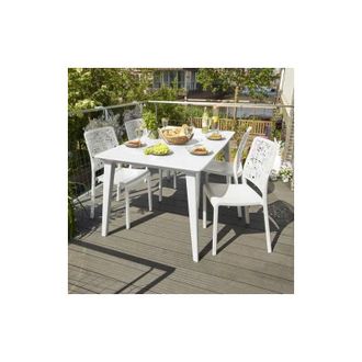 Les Tendances Les Tendances - Tavolo da Giardino 157x98x74 cm in Resina Keter Lima 160 Bianco