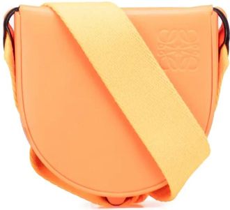 Loewe Borsa a tracolla Heel piccola in pelle morbida di vitello 2020 - Arancione