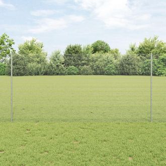 Berkfield Home Welded Wire Fence with 10 U Posts Silver 1.2x10 m Steel