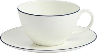 Wedgwood Gio Bone China Teacup & Saucer Set in White at Nordstrom