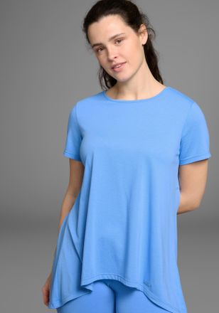 Venice Beach Funktionsshirt VENICE BEACH Funktionsshirt, Damen, Gr. 44/46, blau (azurblau), Single Jersey, Obermaterial: 63% Polyester, 32% Baumwolle, 5% Elasthan,