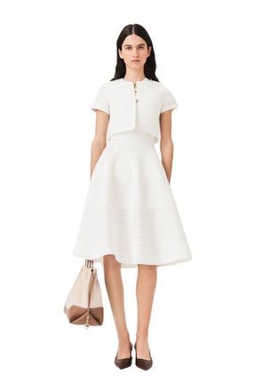 Maje Short-sleeved cardigan in White at Nordstrom, Size X-Small