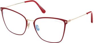 Tom Ford FT5839-B 075 Shiny Fuxia/Gold/Clear Blue Light Block 56mm
