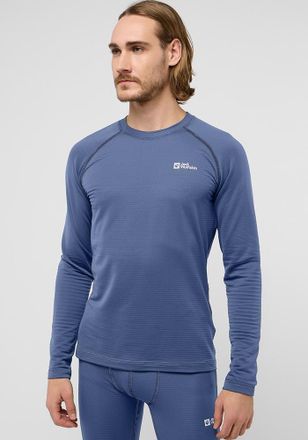 Jack Wolfskin Langarmshirt JACK WOLFSKIN INFINITE WARM LS M, Herren, Gr. XXXL (60), blau (nature, blau), Obermaterial: 92% Polyester, 8% Elastan, Shirts Langarmshir