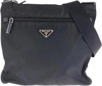Prada Pre-owned Tessuto Nylon Shoulder Bag - Dames - Vintage Schoudertas - Zwart - ONE Size - Nylon - Vintage