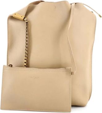 Saint Laurent Suzanne Leather Small hobo bag - Beige