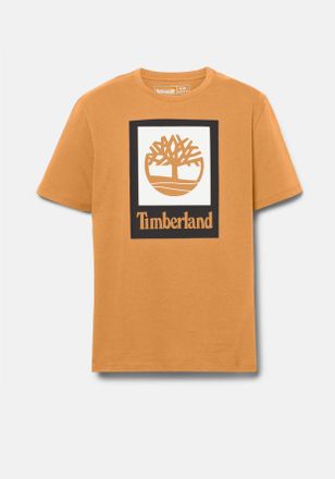 Timberland T-Shirt TIMBERLAND STACK LOGO Colored Short Sleeve Tee, Herren, Gr. XXL, wheat boot, Jersey, Obermaterial: 100% Baumwolle, Rundhals, Shirts T-Shirt, U