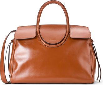 Staud Maude Leather Carryall Bag in Tabacco at Nordstrom