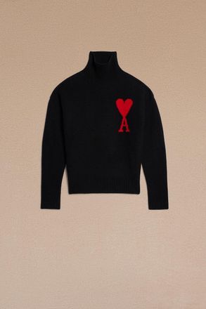 Ami Maglione Ami de Coeur a collo alto - unisex - lana vergine - XL