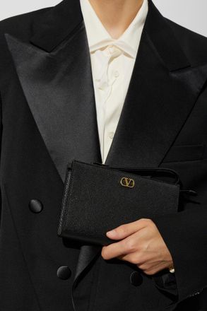Valentino Garavani Leather Clutch, Mens, Black