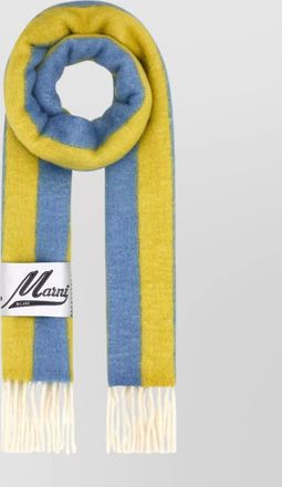 Marni embroidered wool blend scarf