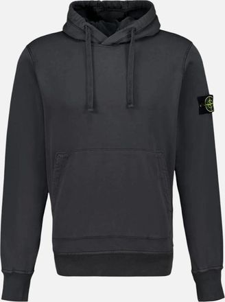 Stone Island Mens Stone Island Lead Grey Hoodie - Size: 42