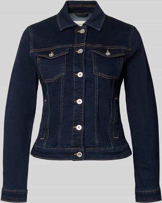 Tom Tailor Slim Fit Jeansjacke aus Baumwoll-Mix in Dunkelblau, Gr&ouml;&szlig;e XXL
