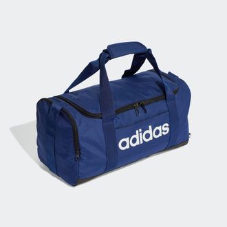 adidas Sporttasche ADIDAS PERFORMANCE LINEAR DUFFEL S, Damen, Gr. B/H/T: 45cm x 20cm x 23cm, blau (dunkelblau, wei&szlig;), Polyester, Taschen Sporttasche