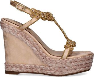 Ex&eacute; Womens Nadia Wedge Sandal In Gold