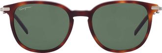 Ferragamo Salvatore Ferragamo Green Square Mens Sunglasses SF1015S 214 52