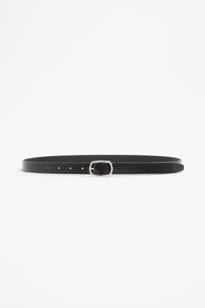 Ann Demeulemeester Garland 2 cm Belt With Hammered Buckle Oily Calf s