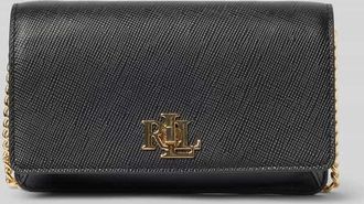 Lauren Ralph Lauren Crossbody Bag aus echtem Rindsleder mit Logo-Applikation in Black, Größe 1