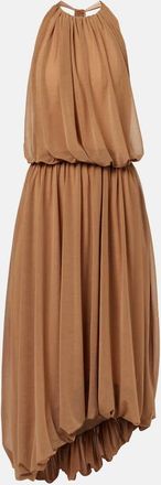 Xu Zhi Abito midi arricciato con schiena scoperta