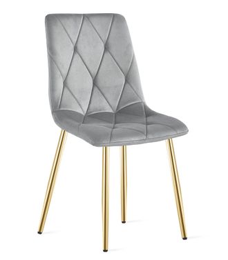 OEM Silla Libra - Terciopelo Gris Claro / Patas Doradas X 1