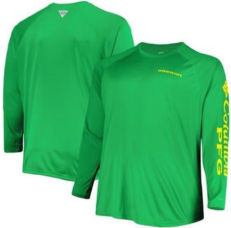Columbia Mens Columbia Green Oregon Ducks Big & Tall Terminal Tackle Team Raglan Omni-Shade Long Sleeve T-Shirt at Nordstrom, Size 4X-Large