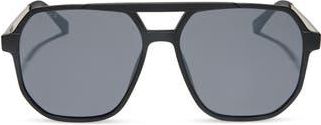 DIFF Eyewear Landon 59mm Aviator Sunglasses in Matte Black at Nordstrom Rack
