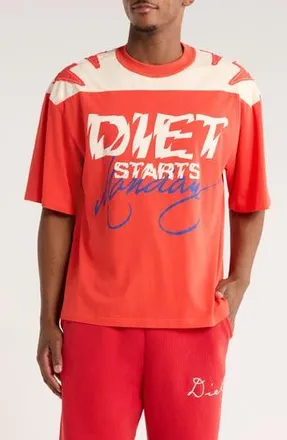 Diet Starts Monday Yoke Colorblock Cotton T-Shirt in Red at Nordstrom Rack, Size Xx-Large