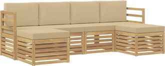 vidaXL Conjunto De Sof&aacute;s De Exterior 6 Uds. Vidaxl