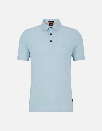 HUGO BOSS Mens Hugo Boss Mens Pale Blue Slim Fit Polo Shirt. - Size: 36