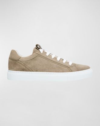 Brunello Cucinelli Monili Suede Low-Top Sneakers