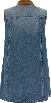 Versace Womens Blue Cotton Short Dress