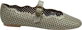 Kurt Geiger Wavy Mayfair Ballerina - Dames - Ballerinas - Geel - 37 EU - Leer - Schoenen