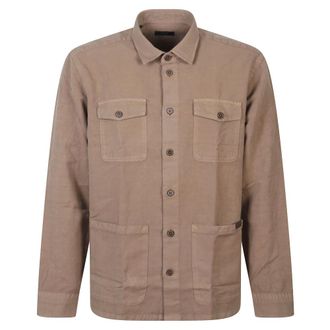 Fay Casual Shirts, male, Beige, Size: 2XL Fay Shirts Beige