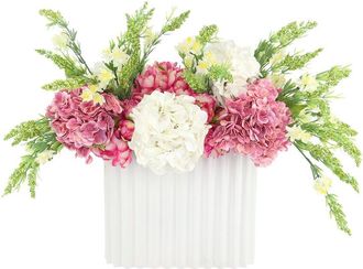 Creative Displays Inc. Handmade Faux Centerpiece With Peonies, Hydrangeas & Wild Heather