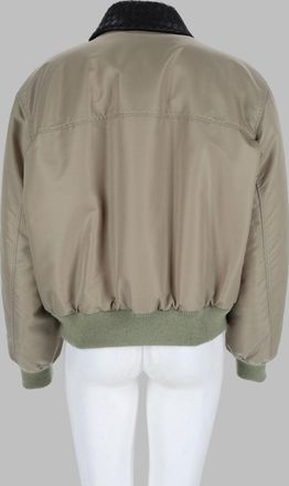 Bottega Veneta Satin with Woven Collar Jacket - Beige