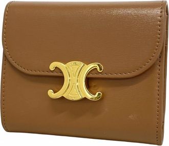 Celine Brown Leather Wallet (Tri-Fold) (Pre-Owned)