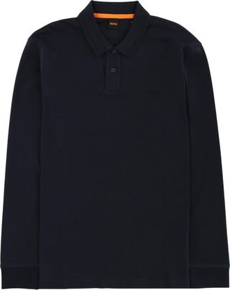 HUGO BOSS Navy Blue Full Sleeves Polo